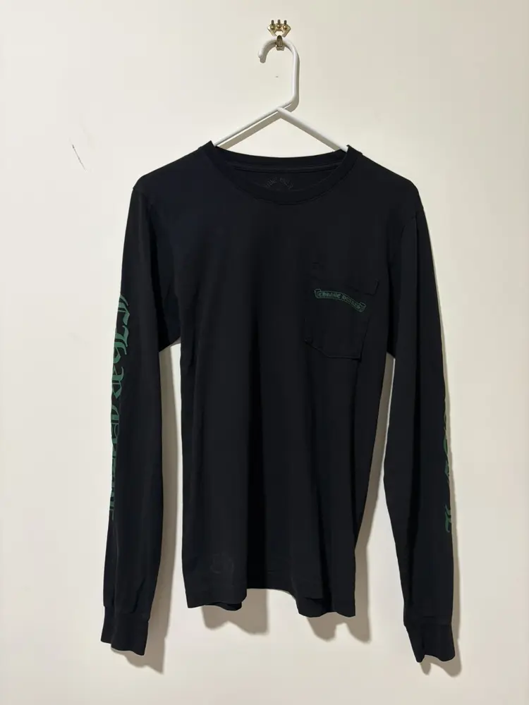 Green on Black Cemetery Longsleeve